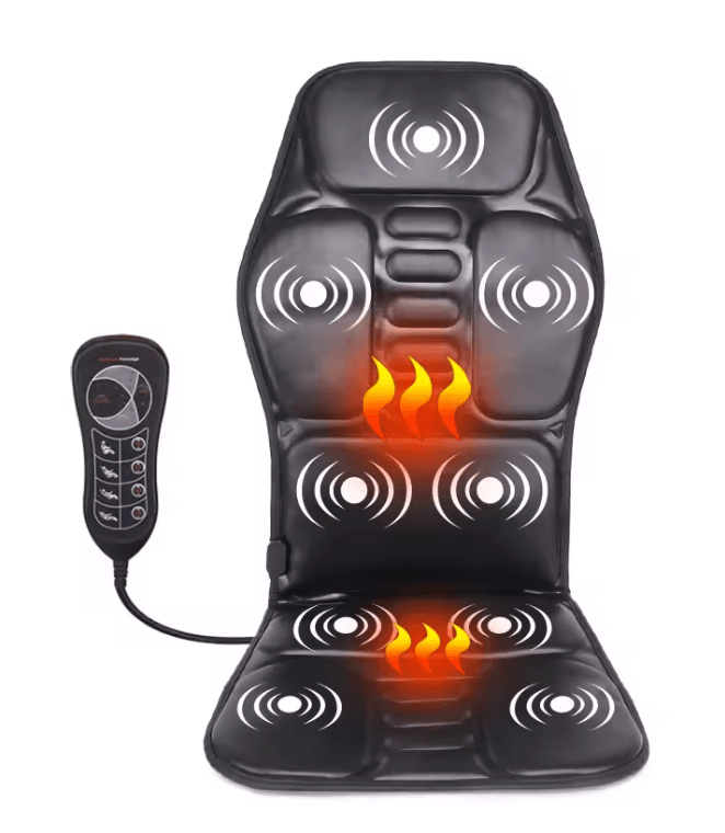 RelaxTherm Electric Back Massager Cushion With Heat For Chair Car And Home 3