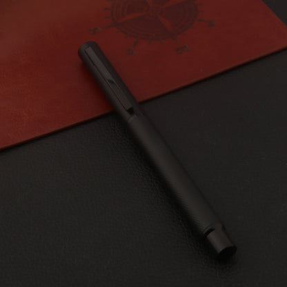 Matte Black Metal Fountain Pen with Smooth Nib, Professional Office, School Supplies & Writing Gift Pen