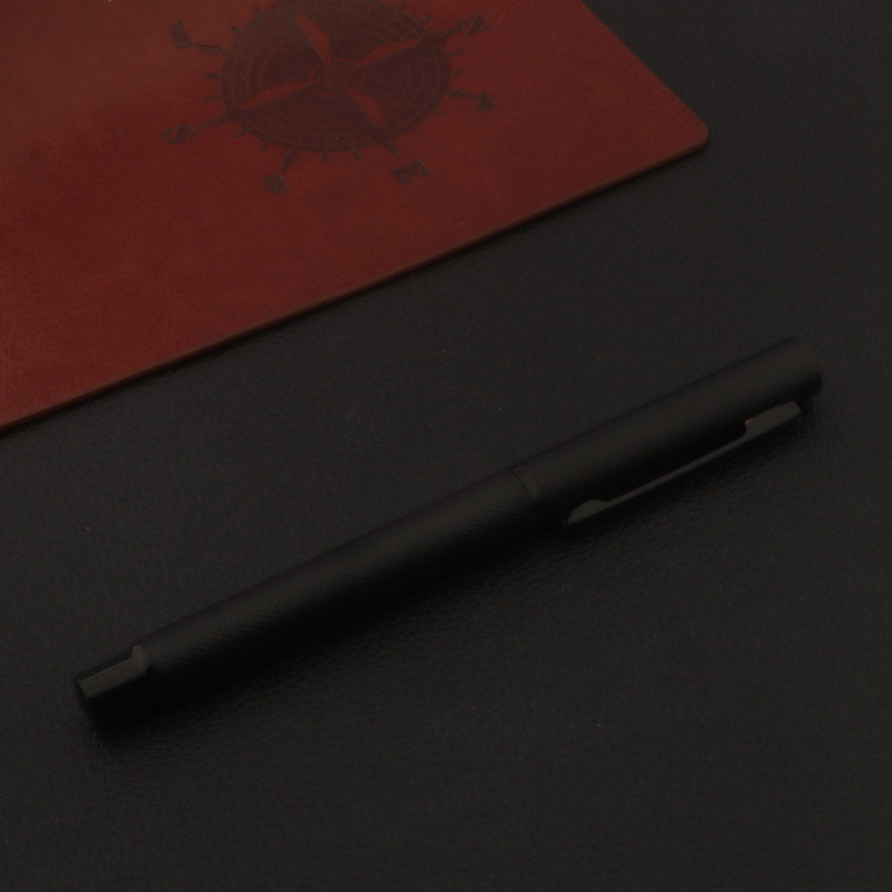 Matte Black Metal Fountain Pen with Smooth Nib, Professional Office, School Supplies & Writing Gift Pen