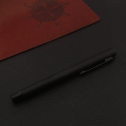 Matte Black Metal Fountain Pen with Smooth Nib, Professional Office, School Supplies & Writing Gift Pen