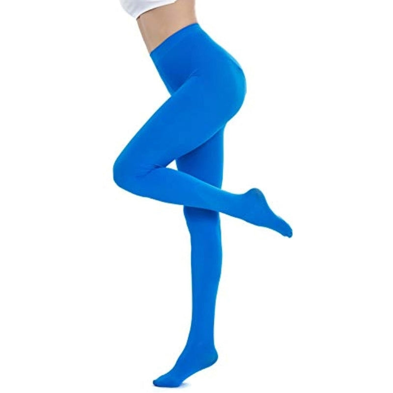 Control Top Soft Pantyhose Tights Stockings, Semi Opaque Footed Tights, Solid Colored High Elastic Run Resistant