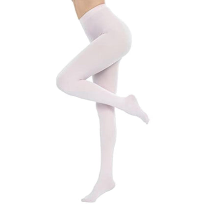 Control Top Soft Pantyhose Tights Stockings, Semi Opaque Footed Tights, Solid Colored High Elastic Run Resistant