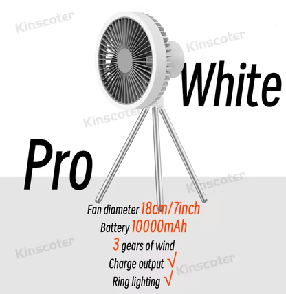 BreezeMax Rechargeable Camping Fan With Power Bank And LED Light 3