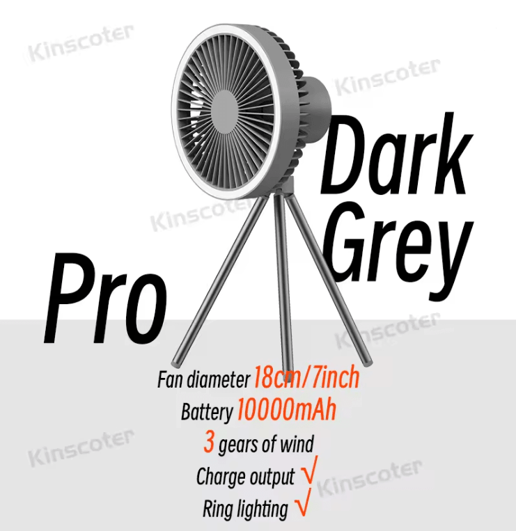 BreezeMax Rechargeable Camping Fan With Power Bank And LED Light 4