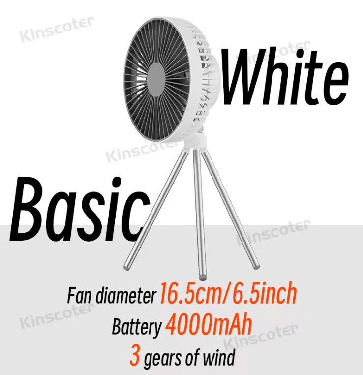 BreezeMax Rechargeable Camping Fan With Power Bank And LED Light 5