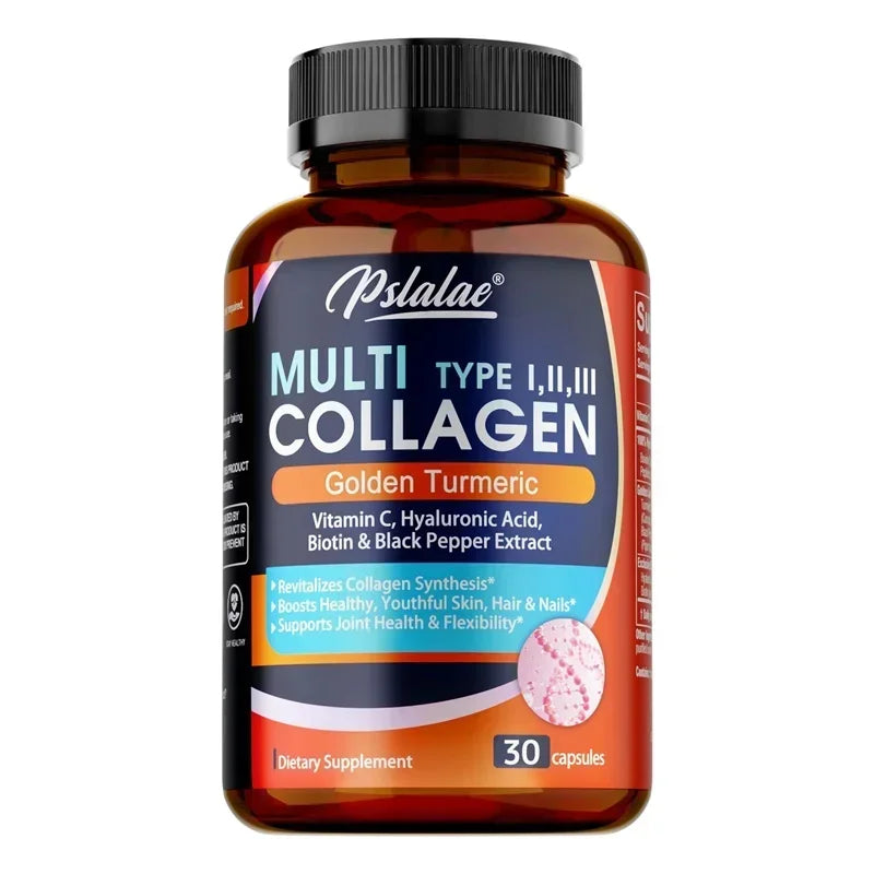 Multi Collagen Peptides Capsules With Biotin  Hyaluronic Acid Supports Skin Hydration Hair Growth J 7