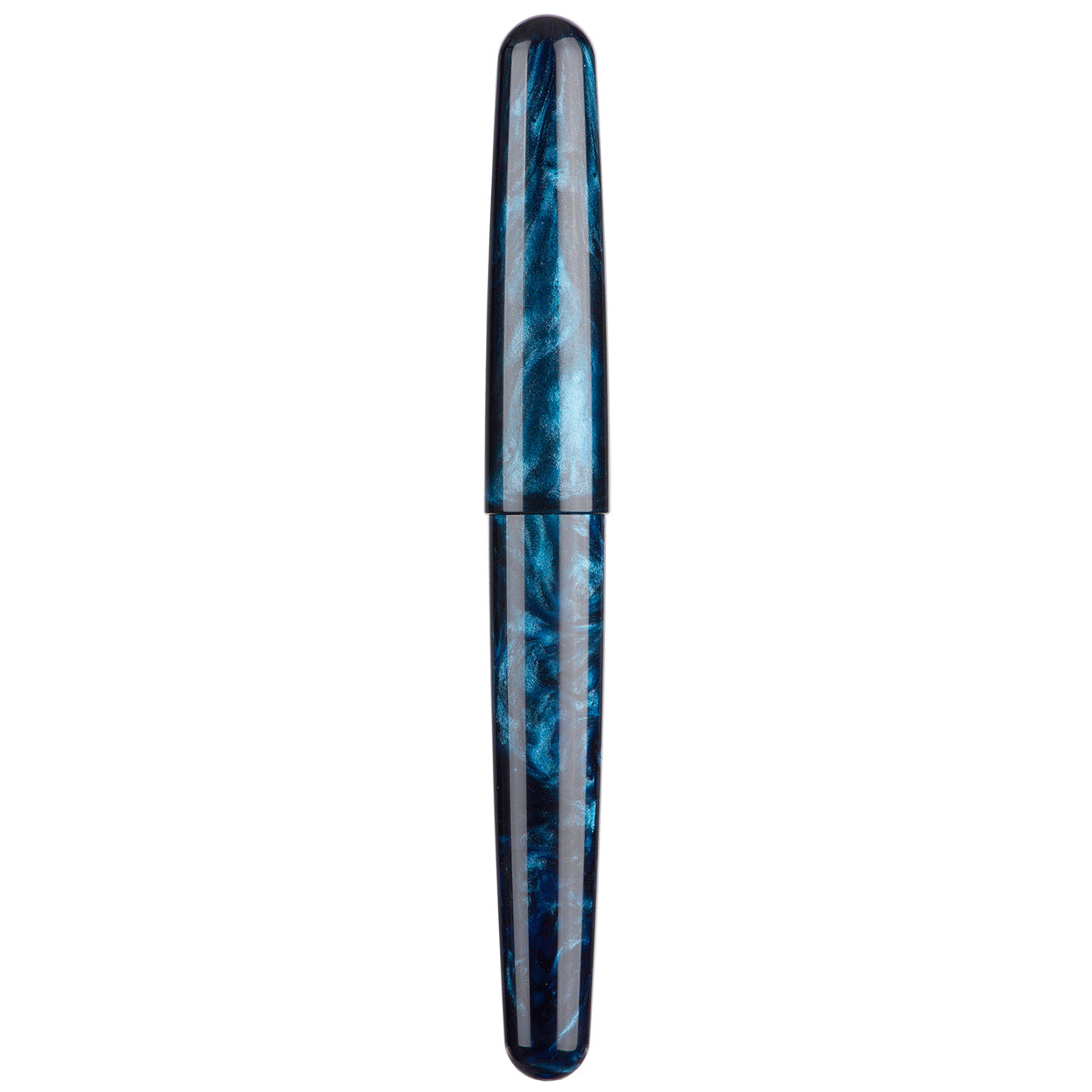 Fuliwen Resin Acrylic Fountain Pen, Blue Black Acrylic Nib, Elegant Ink Pen Luxury Gift for Business, Office