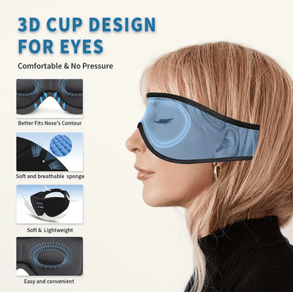 DreamBeats Bluetooth Sleep Mask with Built In Headphones and 3D Eye Cover