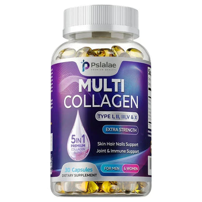 Hydrolyzed MultiCollagen Complex Capsules Natural Energy Supplement For AntiAging Skin Joint Hair B 6