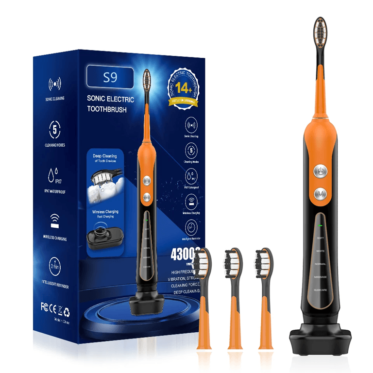 Subort S9 Sonic Electric Toothbrush USB Rechargeable Whitening Brush 7