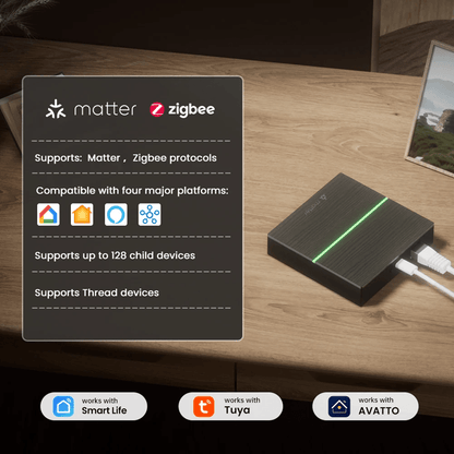 Avatto Tuya Matter Smart Home Gateway Hub With Zigbee And Voice Assistant Support 1