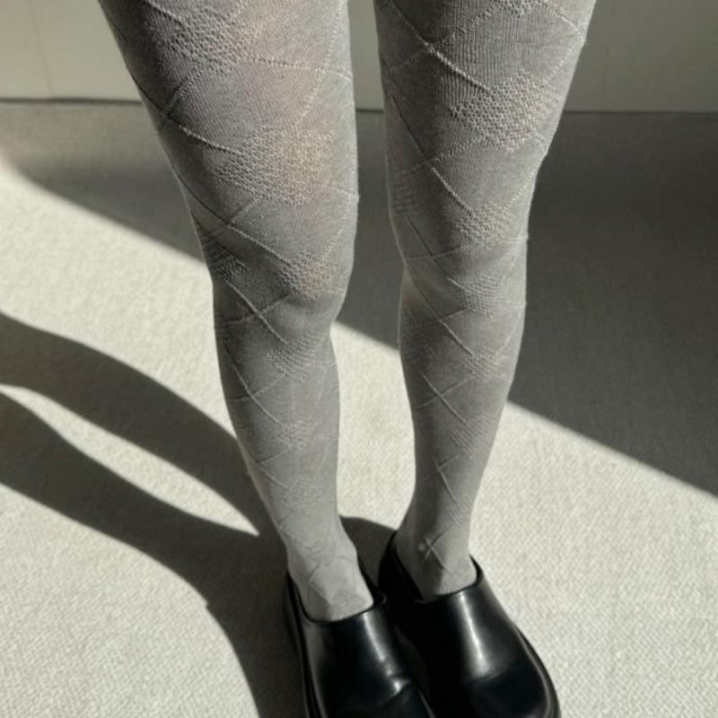 Fashion Forward Women Tights, Vintage Argyle Patterned Cotton Leggings Pantyhose Opaque Stockings Hosiery