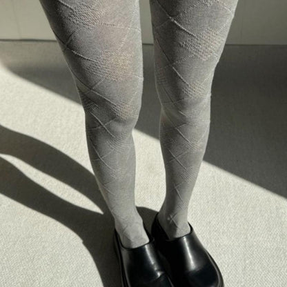 Fashion Forward Women Tights, Vintage Argyle Patterned Cotton Leggings Pantyhose Opaque Stockings Hosiery