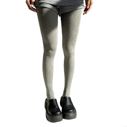 Fashion Forward Women Tights Vintage Argyle Patterned Cotton Leggings Pantyhose Opaque Stockings Ho 6