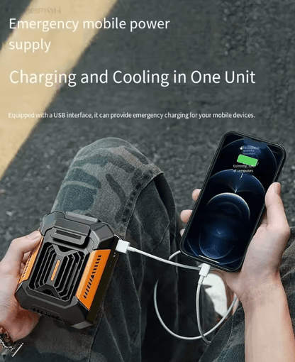 AirGo Personal Belt Clip Fan with Power Bank and Flashlight
