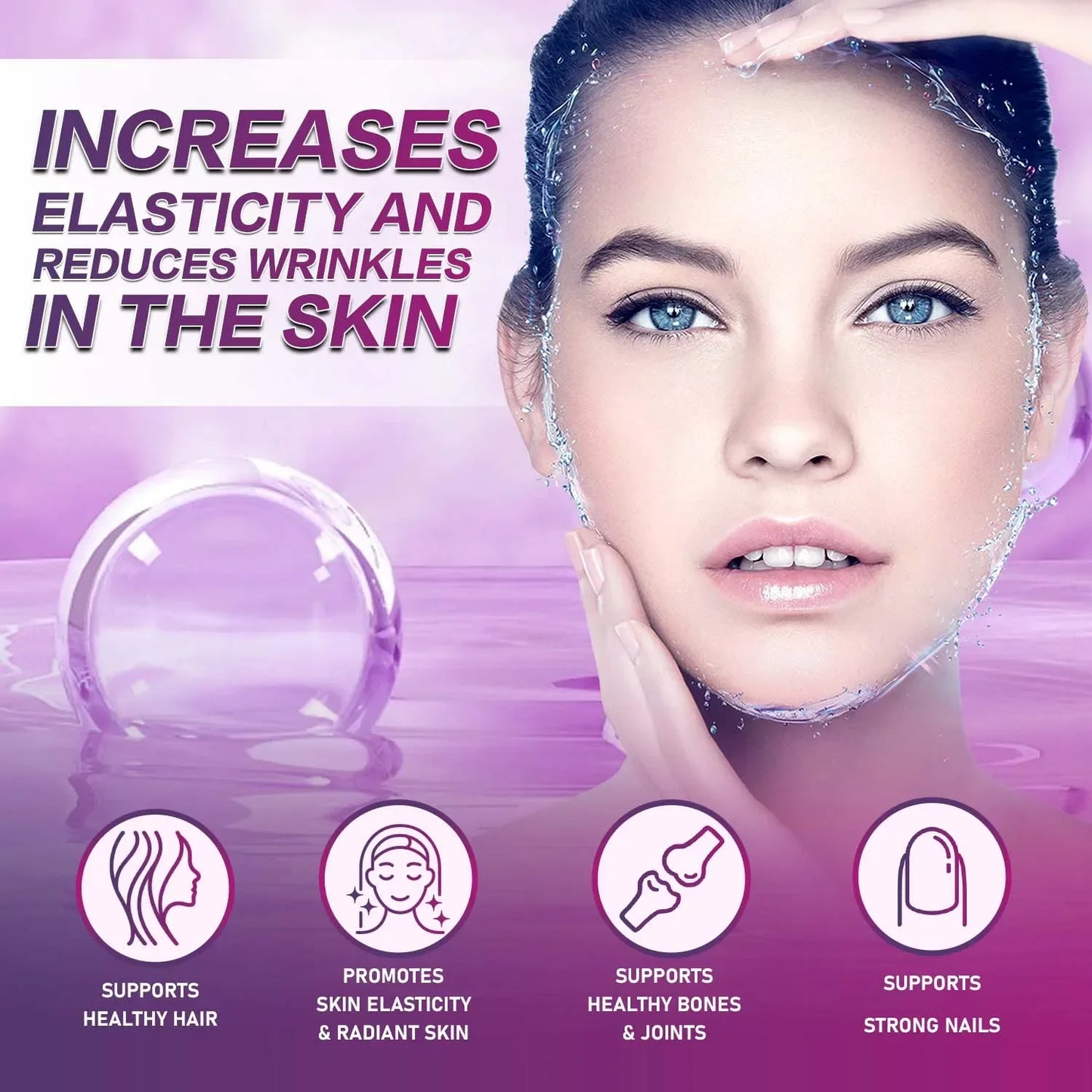 Premium Collagen Peptides Supplement AntiAging Hair Skin Nails Digestion And Joint Support Hydrolyz 4