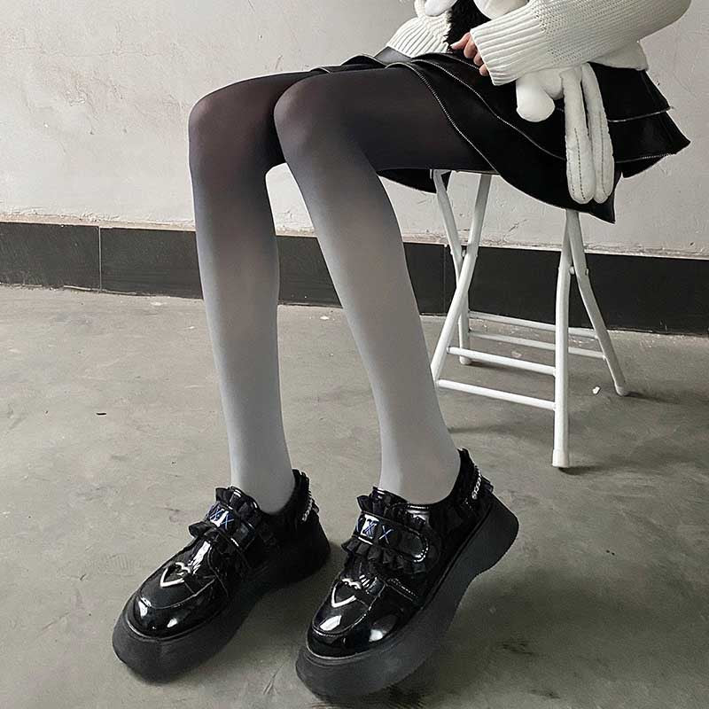Sexy Opaque Gradient Velvet Tights for Women, Sheer Pantyhose Nightclub Stockings, Female Hosiery Pantys Spring Summer