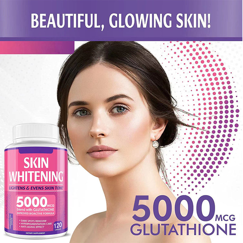 Advanced Multi-Collagen, Glutathione Supplement for Anti-Aging, Skin Radiance, Immunity Support, 120 Capsules