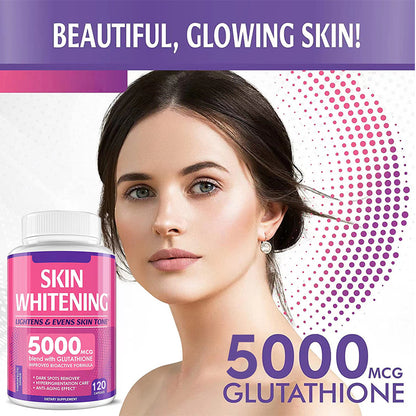 Advanced Multi-Collagen, Glutathione Supplement for Anti-Aging, Skin Radiance, Immunity Support, 120 Capsules