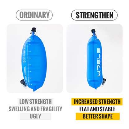 WRELS Sports Water Bladder, BPA Free, Portable Hydration Pack for Hiking & Camping, 1L-3L