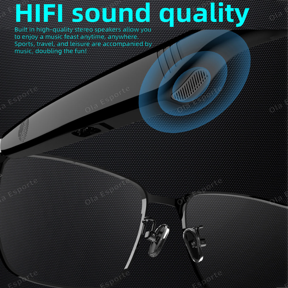 Convertible TWS Smart Glasses With Sunglasses  Clear Lenses Wireless Audio Bluetooth Call Music Out 4