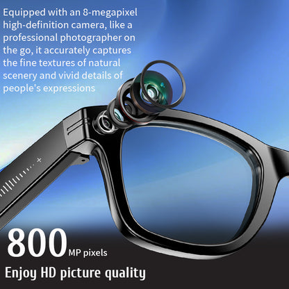 Upgrade Smart Glasses With Camera Video Recording, AI Photo Recognition, Bluetooth Call Translation & Smart Voice