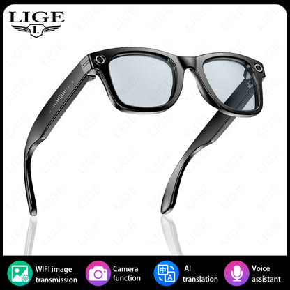 Upgrade Smart Glasses With Camera Video Recording, AI Photo Recognition, Bluetooth Call Translation & Smart Voice