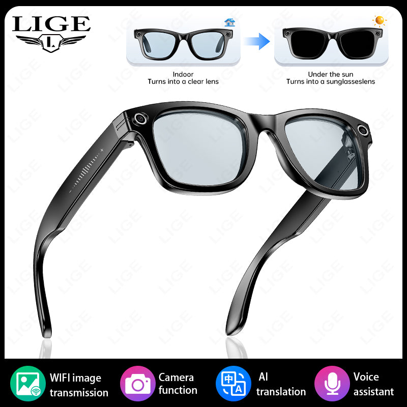 Upgrade Smart Glasses With Camera Video Recording, AI Photo Recognition, Bluetooth Call Translation & Smart Voice