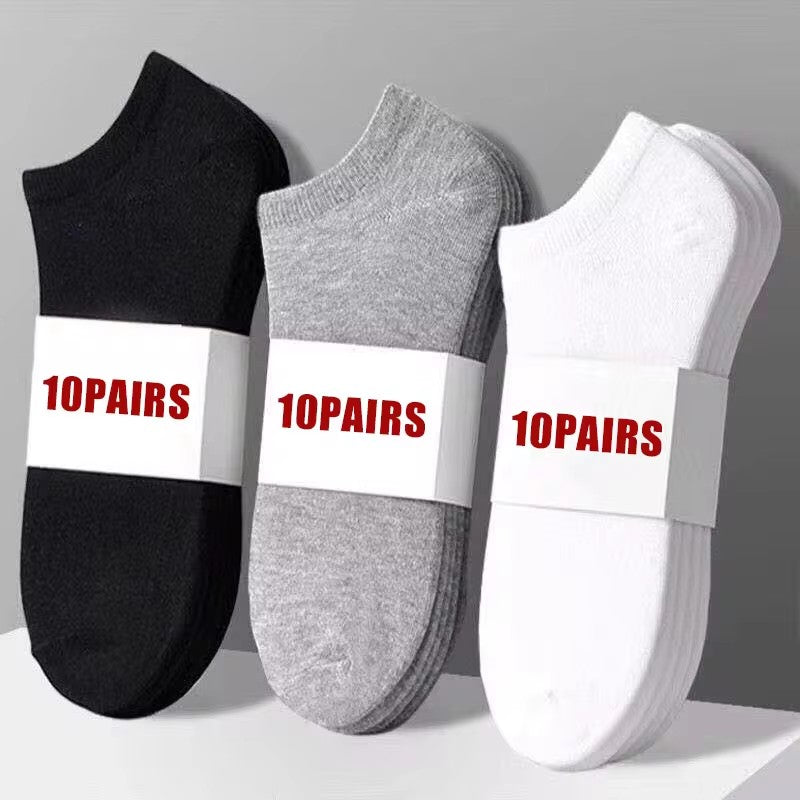 Mens Breathable Ankle Socks, Spring Summer Thin Cotton Socks for Casual & Business Wear