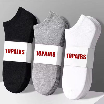 Mens Breathable Ankle Socks, Spring Summer Thin Cotton Socks for Casual & Business Wear