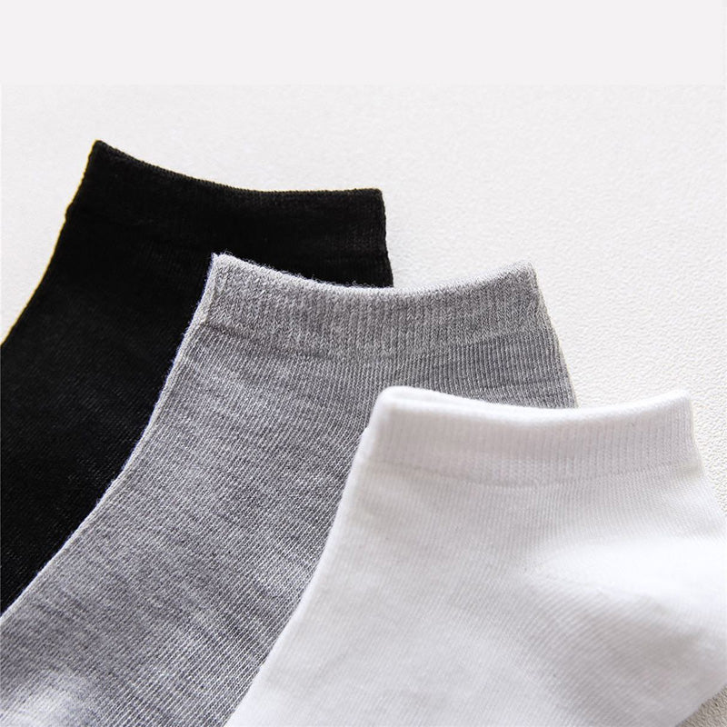 Mens Ankle Socks Solid Color Black White Gray Invisible Short Socks Breathable Cotton Sports Socks  4