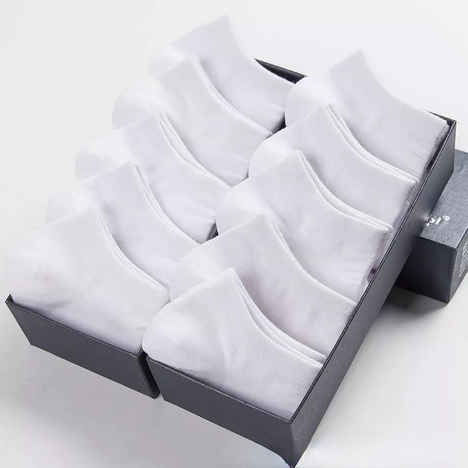 Mens Ankle Socks Solid Color Black White Gray Invisible Short Socks Breathable Cotton Sports Socks  5