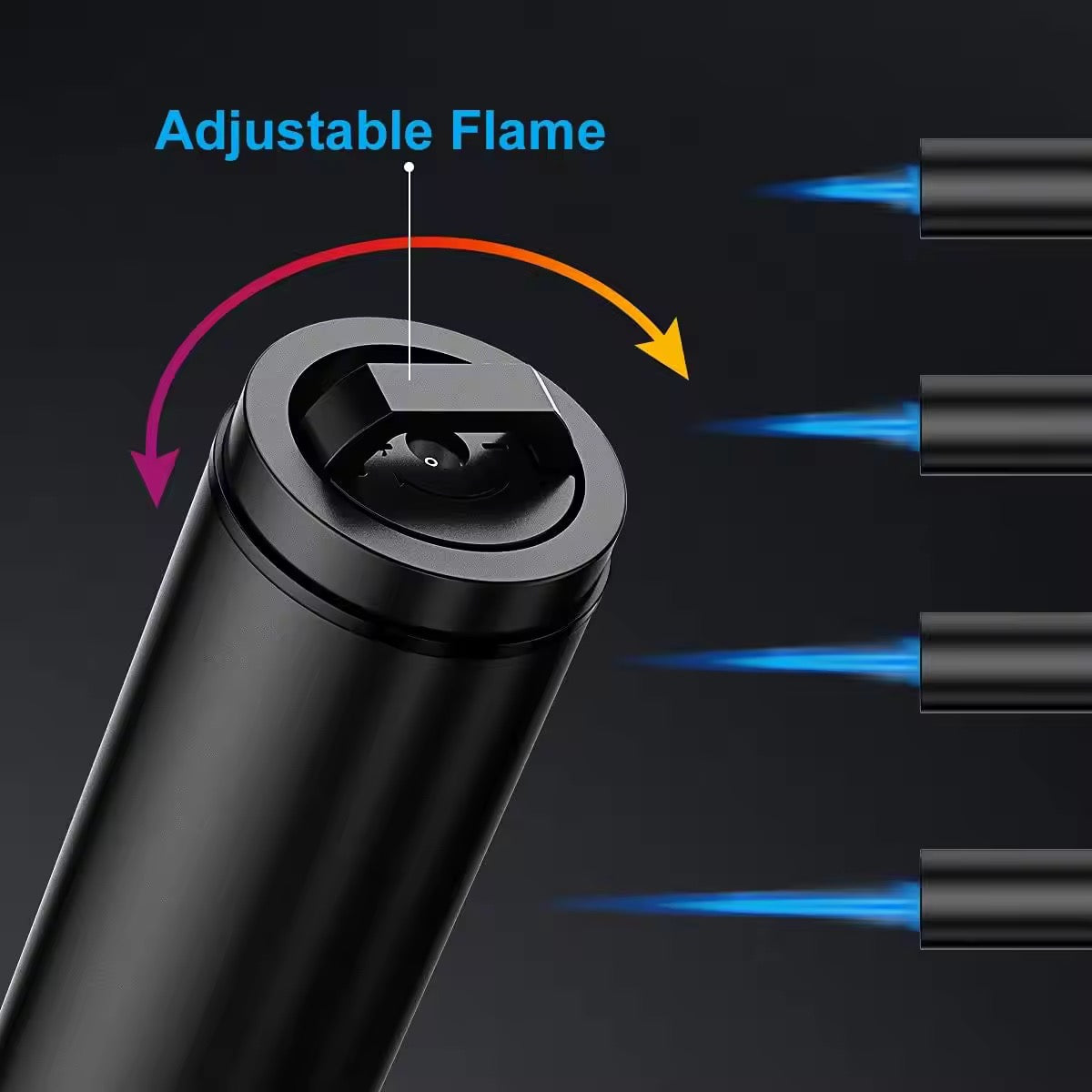 Premium HONEST Metal Torch Windproof Lighter, Refillable Jet Flame Butane Pen Lighter for BBQ, Kitchen, Candle, Camping