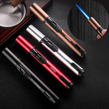 Premium HONEST Metal Torch Windproof Lighter, Refillable Jet Flame Butane Pen Lighter for BBQ, Kitchen, Candle, Camping