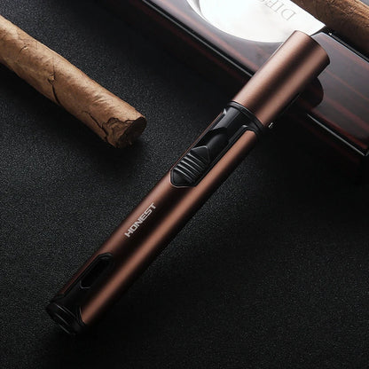 Premium HONEST Metal Torch Windproof Lighter, Refillable Jet Flame Butane Pen Lighter for BBQ, Kitchen, Candle, Camping