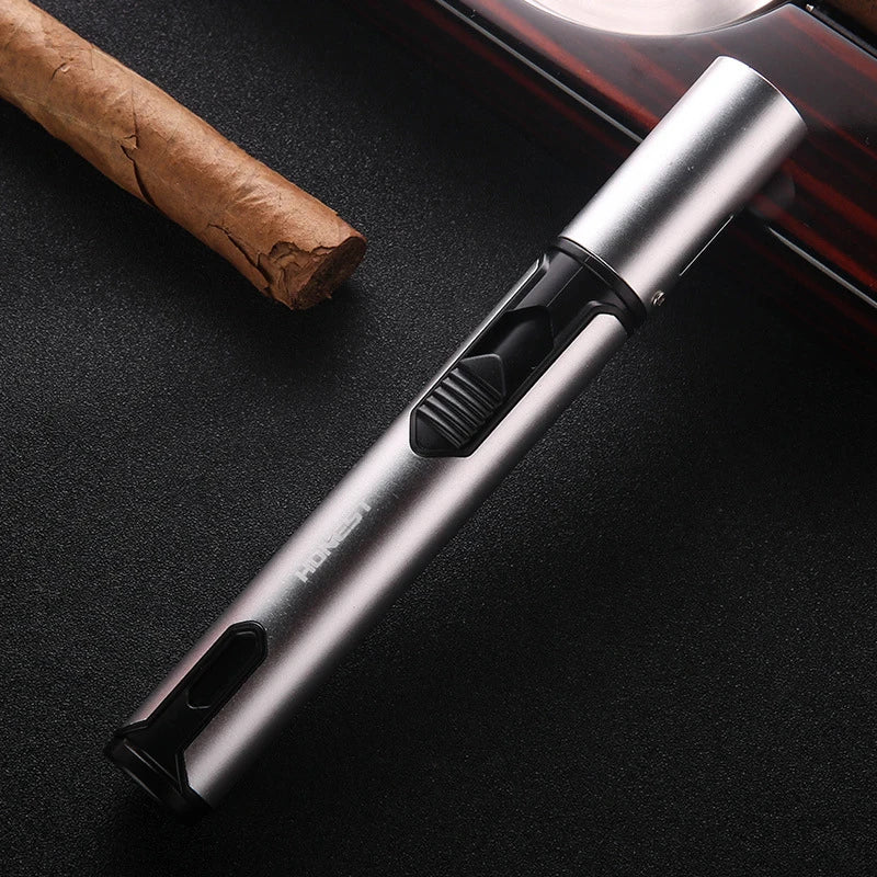Premium HONEST Metal Torch Windproof Lighter, Refillable Jet Flame Butane Pen Lighter for BBQ, Kitchen, Candle, Camping