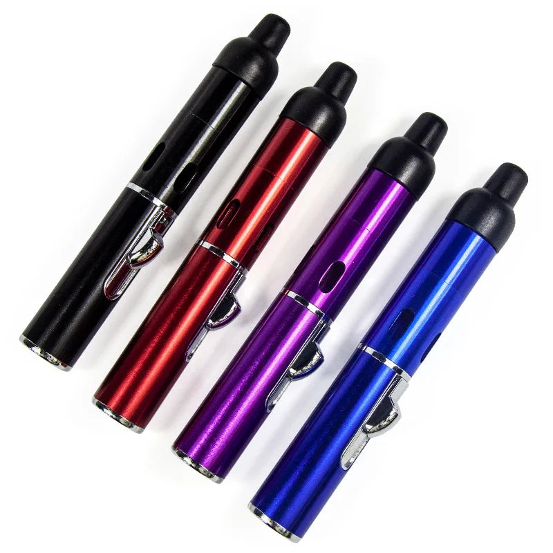 Refillable Metal Torch Windproof Multifunction Aromatherapy Pen Lighter Jet Flame Butane Torch For  2