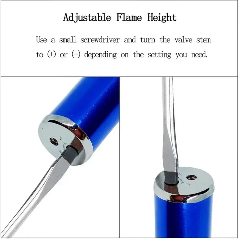 Refillable Metal Torch Windproof Multifunction Aromatherapy Pen Lighter Jet Flame Butane Torch For  4
