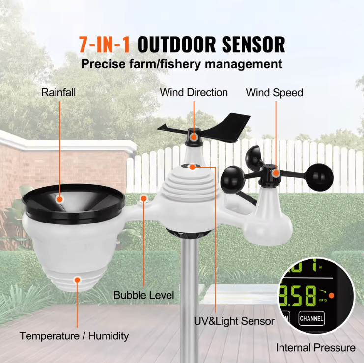 SucceBuy Wireless Weather Station With Large Color Display And Forecast Alerts 1