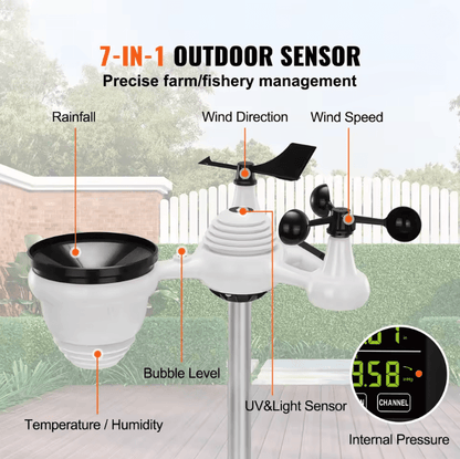 SucceBuy Wireless Weather Station With Large Color Display And Forecast Alerts 1