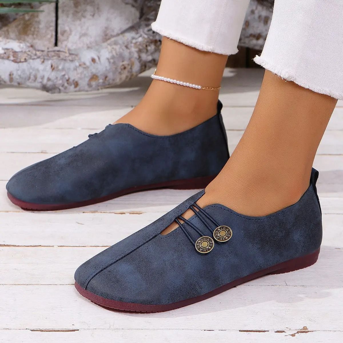 Womens Comfortable Lightweight Flat Slip On Loafers 8