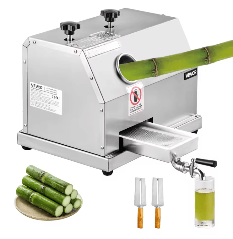 SucceBuy Commercial Sugar Cane Juicer Machine with Stainless Steel Rollers and Large Inlet