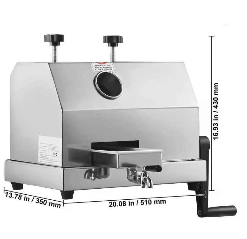 SucceBuy Commercial Sugar Cane Juicer Machine With Stainless Steel Rollers And Large Inlet 4