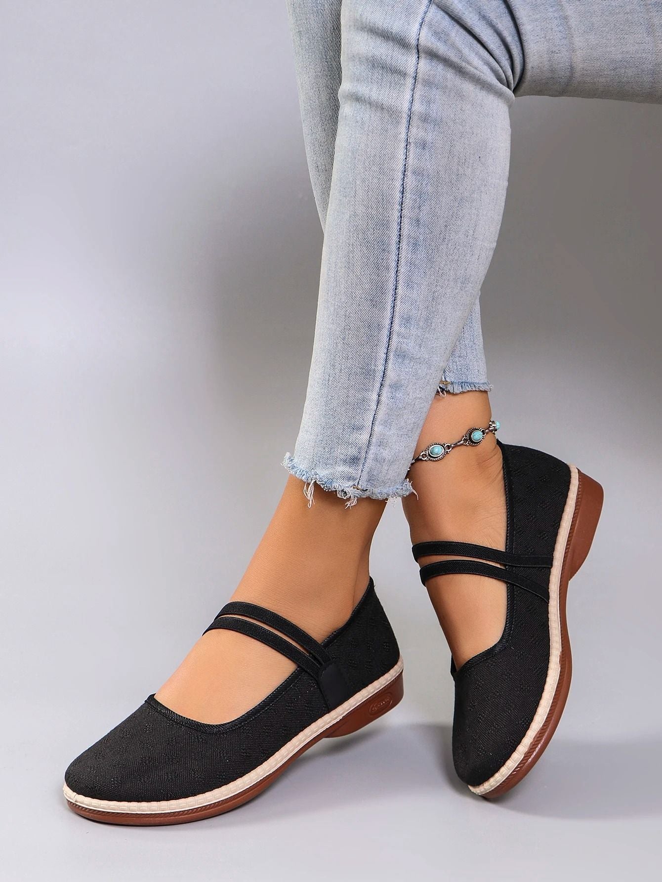 Womens Lightweight Breathable Casual Sports Flats 5