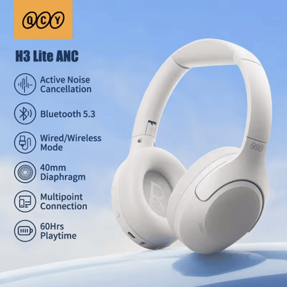 QCY H3 Lite Wireless Headphones with ANC Bluetooth 5.3 and 60 Hour Playtime