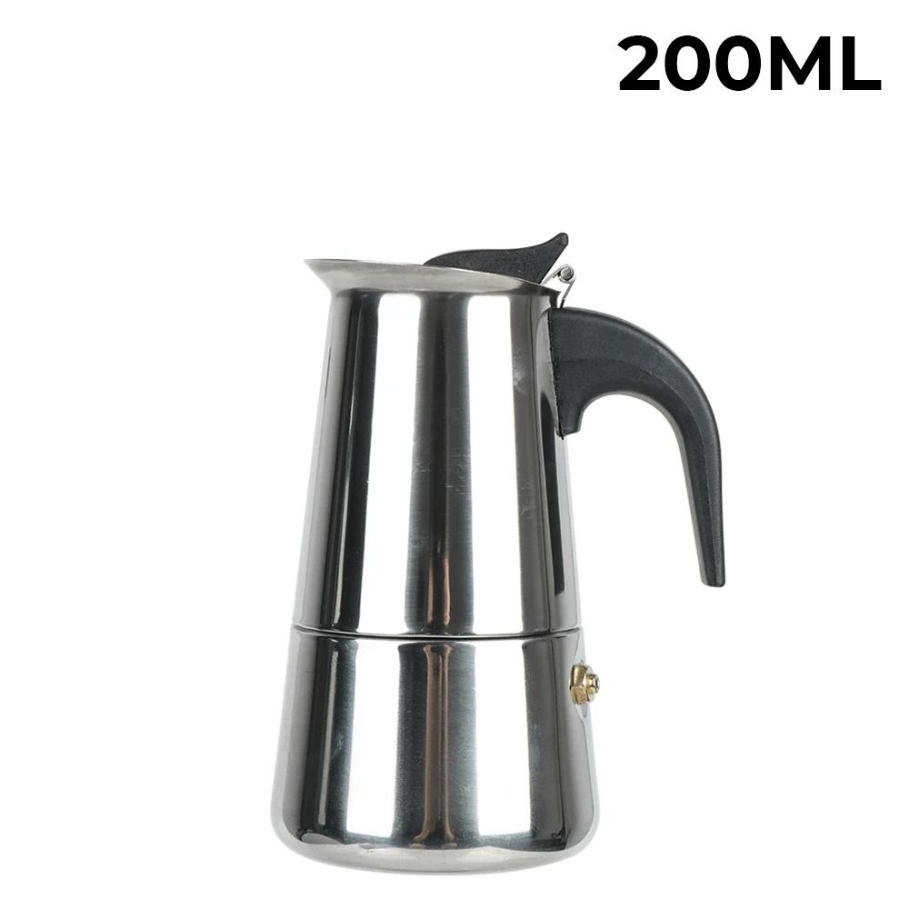 Stainless Steel Moka Coffee Maker Stovetop Espresso Pot For 2 To 9 Cups 7