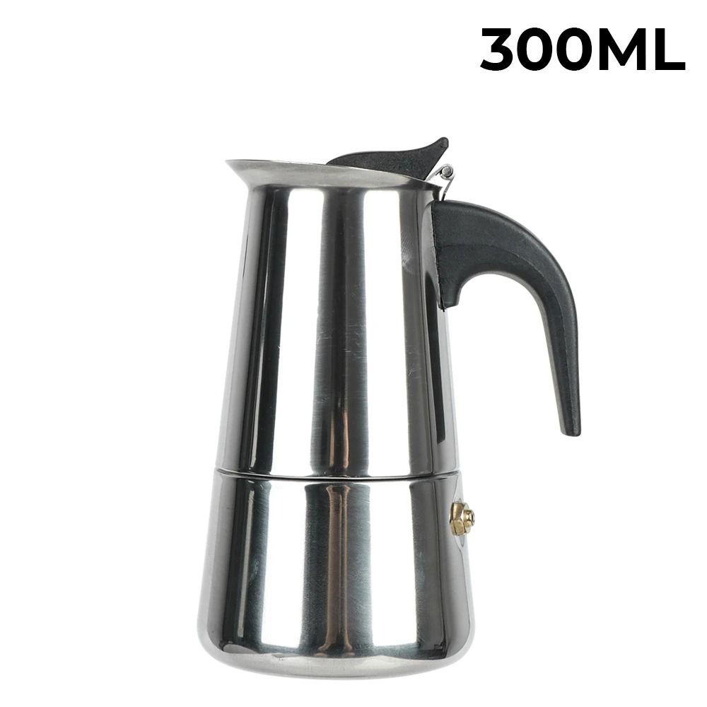 Stainless Steel Moka Coffee Maker Stovetop Espresso Pot For 2 To 9 Cups 8