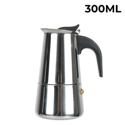Stainless Steel Moka Coffee Maker Stovetop Espresso Pot For 2 To 9 Cups 8