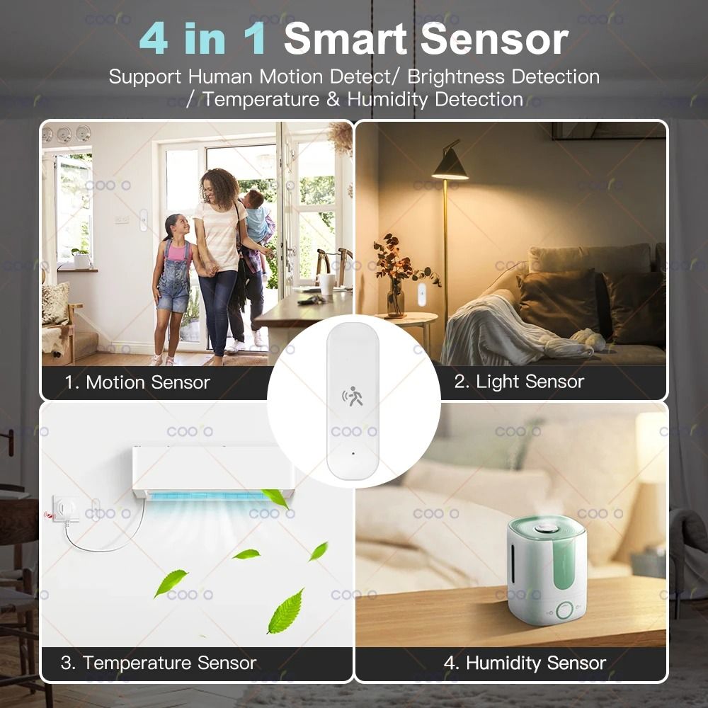 Tuya Zigbee Human Motion Sensor With MmWave Radar Temperature Humidity And Luminance Detection 2