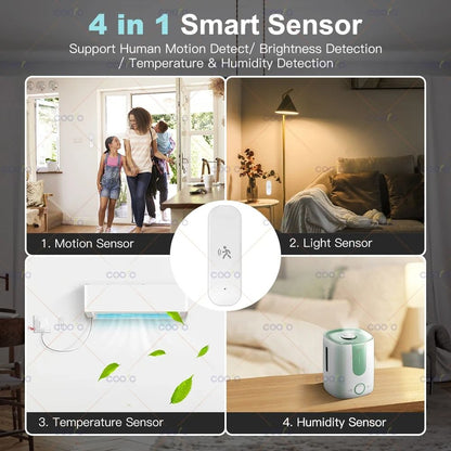 Tuya Zigbee Human Motion Sensor With MmWave Radar Temperature Humidity And Luminance Detection 2